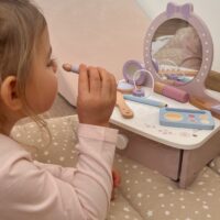 Viga medinis tualetinis staliukas su aksesuarais