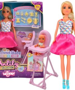 WOOPIE ROYAL Lėlė Lily su Kūdikėliu ir Maitinimo Kėdute