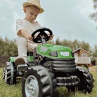 WOOPIE pedalinis traktorius Farmer GoTrac MAXI su priekaba – tylūs ratai