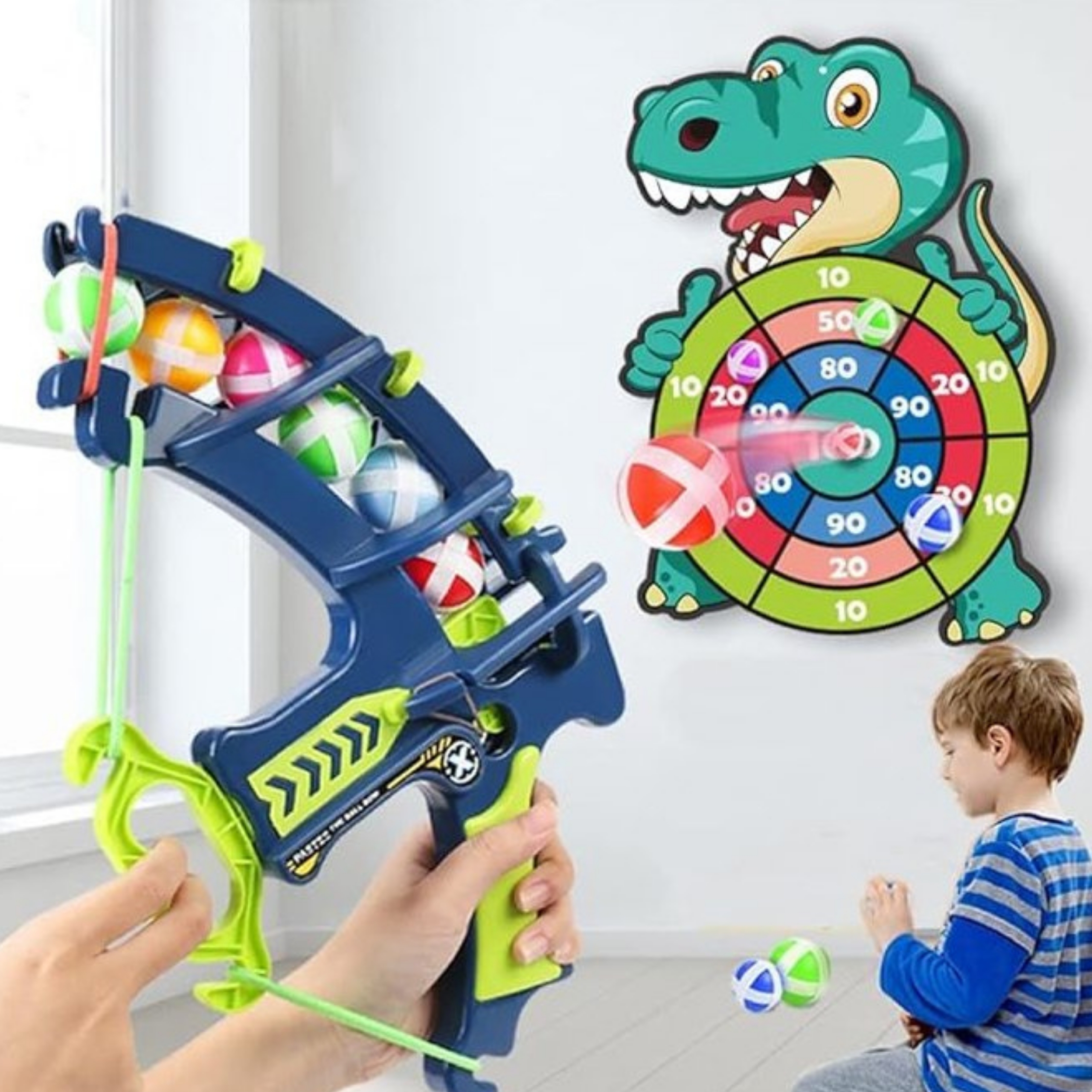 Woopie 2in1 komplekt &ndash; Dino m&auml;rklaud + vibu