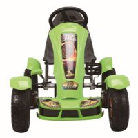 Žalias pedalinis gokartas F618 vaikams