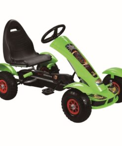 Žalias pedalinis gokartas F618 vaikams