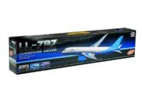 Baltas lėktuvas su trinties pavara ir stovu 65cm