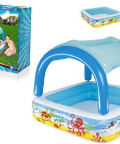 Bestway pripučiamas vaikiškas baseinas su stogeliu 140 × 140 × 114 cm