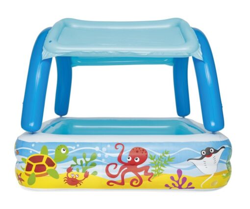 Bestway pripučiamas vaikiškas baseinas su stogeliu 140 × 140 × 114 cm