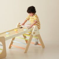 Classic World Montessori medinis 5in1 laipiojimo trikampio rinkinys