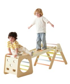 Classic World Montessori medinis 5in1 laipiojimo trikampio rinkinys