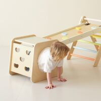Classic World Montessori medinis 5in1 laipiojimo trikampio rinkinys