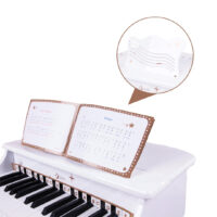 Classic World medinis pianinas su kėdute ir natomis