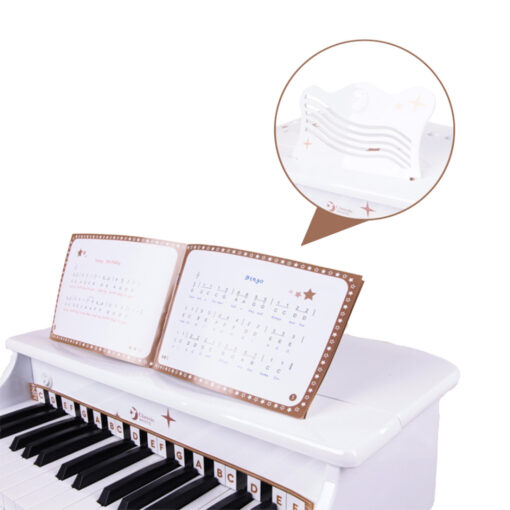 Classic World medinis pianinas su kėdute ir natomis