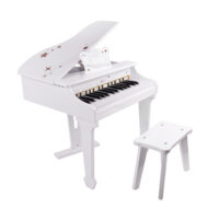 Classic World medinis pianinas su kėdute ir natomis