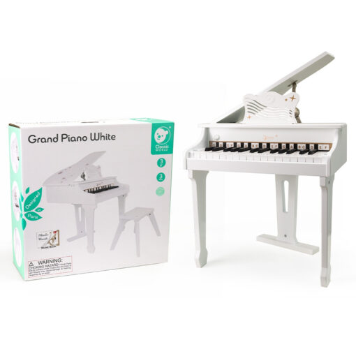 Classic World medinis pianinas su kėdute ir natomis