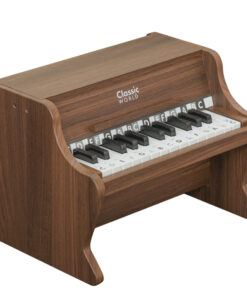 Classic World medinis pianinas vaikams – 18 klavišų muzikinė kelionė