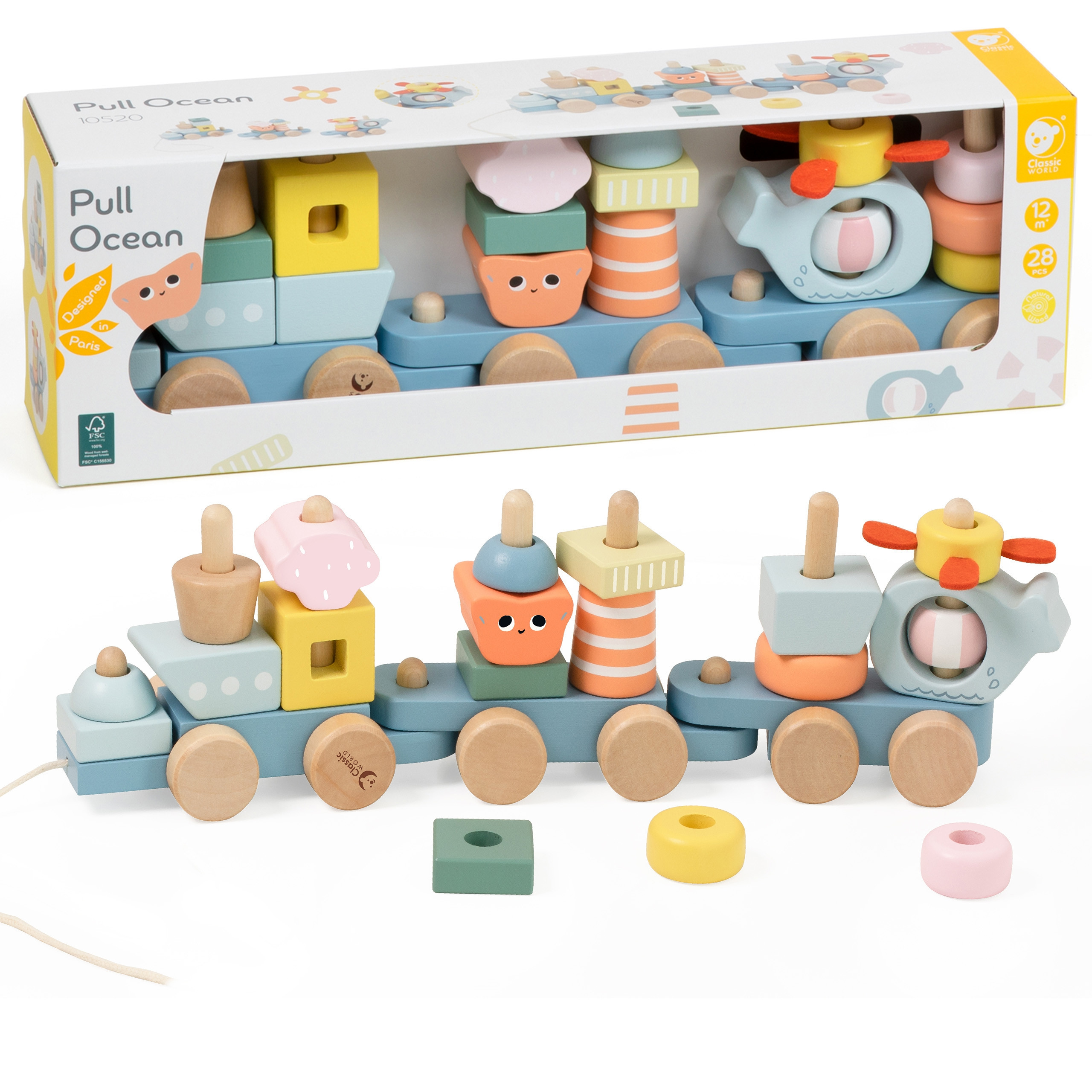 Classic World puidust rong &bdquo;Ookeanimaailm&ldquo;