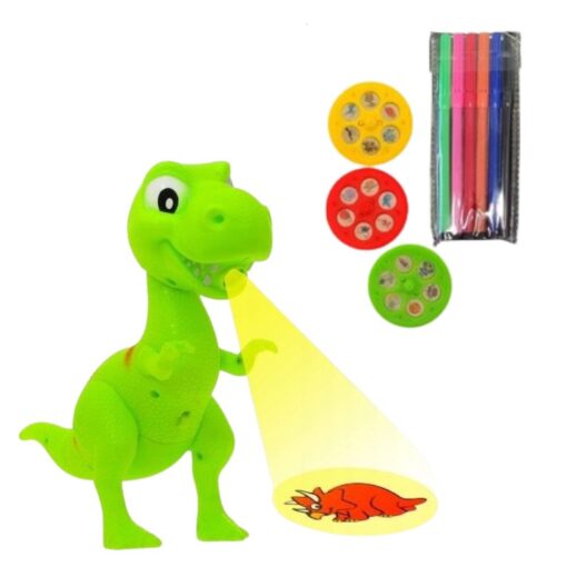 Dino projektorius – edukacinis piešimo ir naktinės šviesos žaislas vaikams