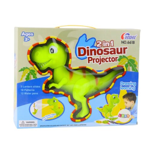 Dino projektorius – edukacinis piešimo ir naktinės šviesos žaislas vaikams