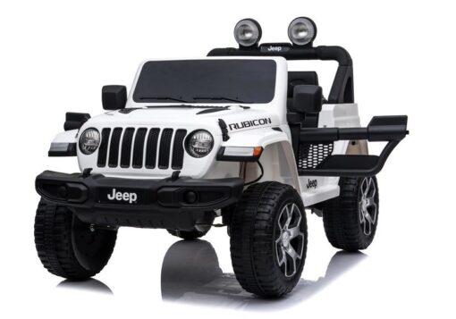 Elektrinis automobilis vaikams Jeep Wrangler Rubicon (baltas)