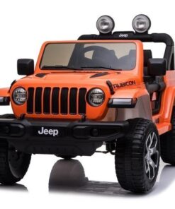 Elektrinis automobilis vaikams Jeep Wrangler Rubicon (oranžinis)