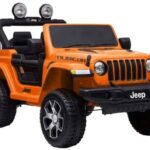 Elektrinis automobilis vaikams Jeep Wrangler Rubicon (oranžinis)