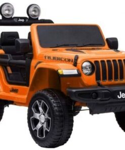 Elektrinis automobilis vaikams Jeep Wrangler Rubicon (oranžinis)