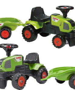 Falk Baby Claas Axos 310 traktoriukas–stumdukas su priekaba