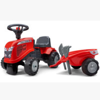 Falk Baby Massey Ferguson traktoriukas–stumdukas su priekaba
