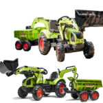 Falk Claas Axos 330 pedalinis traktorius su krautuvu