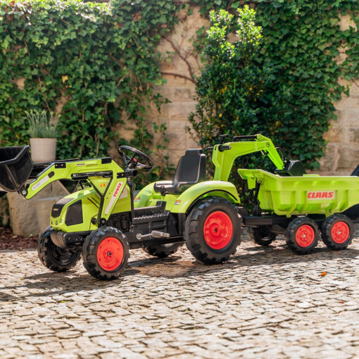 Falk Claas Axos 330 pedalinis traktorius su krautuvu
