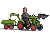 Falk Claas Axos 330 pedalinis traktorius su krautuvu