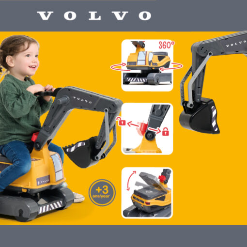 Falk Volvo realistiškas ekskavatorius su 360° besisukančia kabina