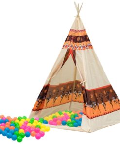 Indiško tipo TIPI palapinė su 60 kamuoliukų rinkiniu