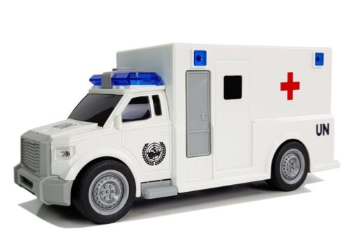 Interaktyvi greitosios pagalbos mašina Ambulance 1:20 su trinties pavara ir garsais