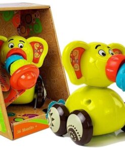 Kūdikių žaislinis drambliukas su elastingu straubliu