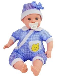 Lėlė kūdikis su mėlynais drabužėliais Doll Baby 45cm