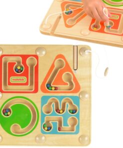 Masterkidz medinis magnetinis labirintas su magnetiniu pieštuku