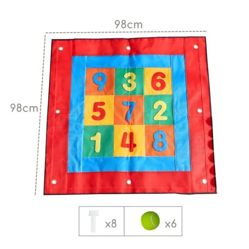 Masterkidz milžiniška STEM velcro smiginio lenta su skaičiais