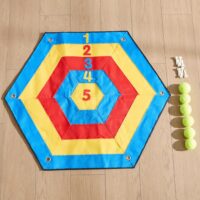 Masterkidz milžiniška šešiakampė STEM velcro smiginio lenta su skaičiais