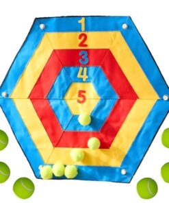 Masterkidz milžiniška šešiakampė STEM velcro smiginio lenta su skaičiais