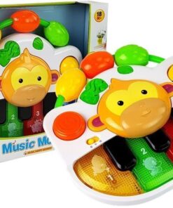 Muzikinis pianinas su beždžionėle