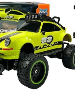 Nuotoliniu būdu valdomas bekelės automobilis Off-road R/C Beetle – žalias