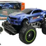 Nuotoliniu būdu valdomas bekelės automobilis Off-road R/C Blue High Wheels – mėlynas