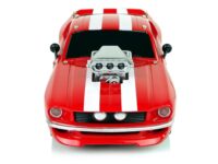 Nuotoliniu būdu valdomas sportinis automobilis 1:16 – raudonas modelis su baltomis juostomis „Pilot“