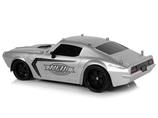 Nuotoliniu būdu valdomas sportinis automobilis 1:18 – sidabrinis lenktyninis modelis „Champion Pilot“