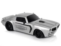 Nuotoliniu būdu valdomas sportinis automobilis 1:18 – sidabrinis lenktyninis modelis „Champion Pilot“