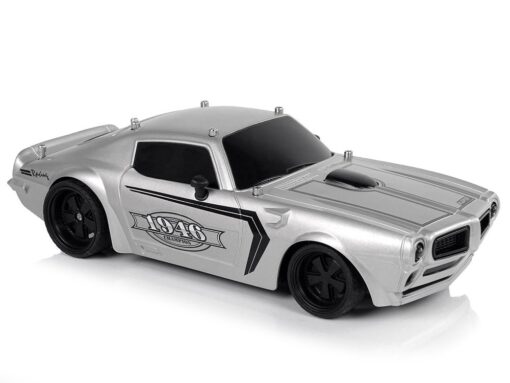 Nuotoliniu būdu valdomas sportinis automobilis 1:18 – sidabrinis lenktyninis modelis „Champion Pilot“