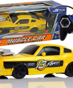 Nuotoliniu būdu valdomas sportinis automobilis 1:20 – geltonas lenktyninis modelis „Pilot 13“