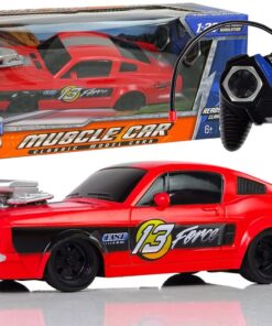 Nuotoliniu būdu valdomas sportinis automobilis 1:20 – raudonas lenktyninis modelis „Pilot 13“