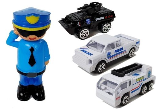 Policijos automobilis 2in1 su garažu