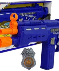 Policijos rinkinys su ginklu ir ženkleliu