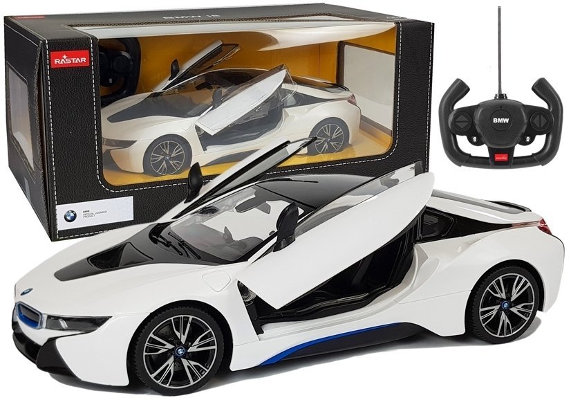 Raadio teel juhitav auto BMW i8 Rastar 1:14 &ndash; valge